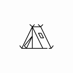 camping tent icon sign vector