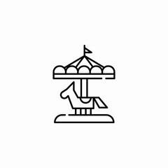 carousel ride icon sign vector