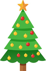 Christmas tree isolated on white