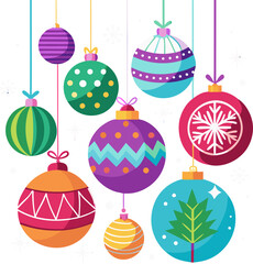 Christmas balls vector illustration