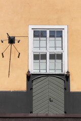 Facade in Torna street in the old town of Riga, Latvia