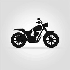 Fototapeta premium Motorcycle Silhouette: A sleek and stylish motorcycle silhouetted, representing freedom and adventure.