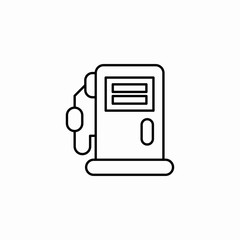 fuel dispenser at gas station icon sign vector