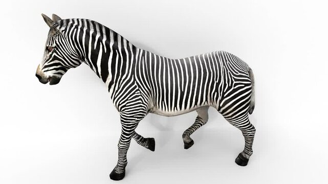 Zebra Animal on white background