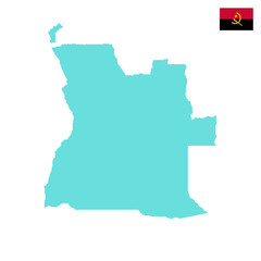 Angola country map vector isolated on transparent background