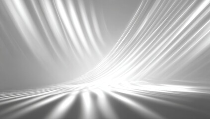 Light Streaks on a White Surface Abstract Background Presentation