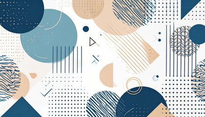 Abstract Geometric Background Modern Shapes, Halftone Textures, and Elegant Design