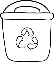 Recycle Trash Bin Outline