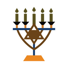 Hanukkah vector art on white background