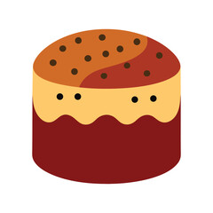 panettone vector art illustration on white background