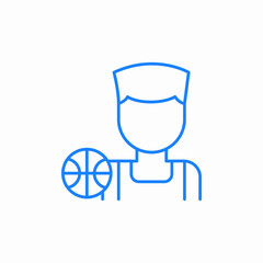 basketball player man icon sign vector