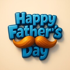 colorful text Father's Day in 3D style