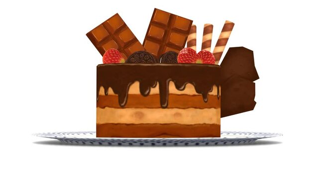 birthday cake with chocolate flavor