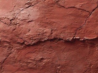 Fototapeta premium Red Clay Texture: A detailed close-up shot reveals the rich texture and deep red hues of cracked clay earth. The image showcases the intricate patterns and variations in color and tone.