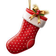 Red Polka Dot Christmas Stocking