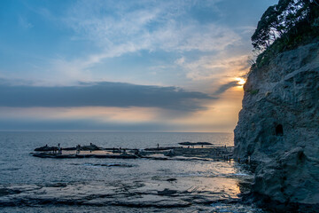 sunset over the sea