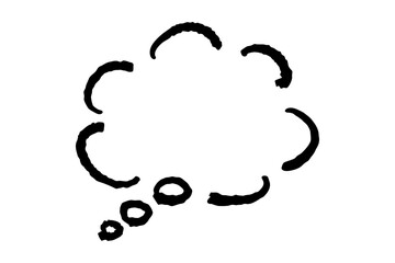 手書きの考える吹き出し ベクター