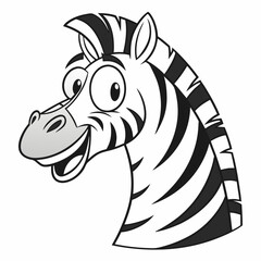 vector illustration of a cartoon zebra