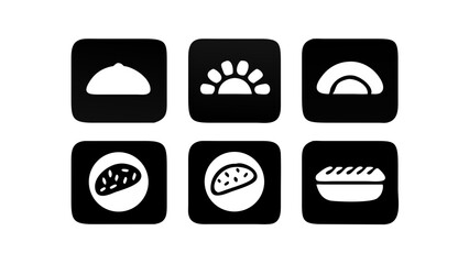 Simple dark mode app icons set