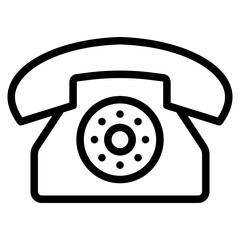 retro phone icon in vector illustration