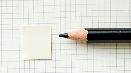 Pastel Office Supplies Collection (Pencils, Sticky Notes, Magnifier) - Minimalist 2D Background, Wallpaper for Business and Education