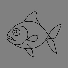 Obraz premium Aquatic animal illustration: a fish vector design for marine wildlife and underwater nature art