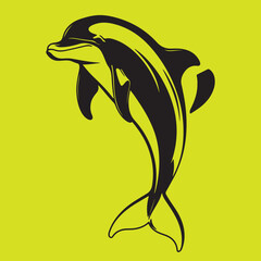 A Dolphin jump over the sea silhouette cover photo