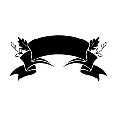 Elegant black banner with floral accents, ready for your personalized text