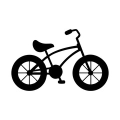 Silhouette of a Classic Bicycle with Thick Tires and Small Seat Design