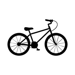 Silhouette of a Bicycle Representing Simple Transportation and Recreational Activity
