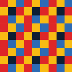 Colorful Checkerboard Composition