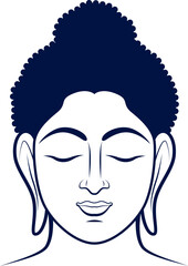 Lord Buddha in meditation for Buddhist festival of Happy Buddha Purnima Vesak