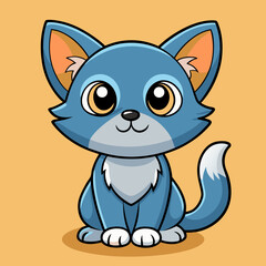 cute vector cartoon cat