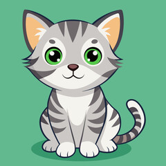 cute vector cartoon cat
