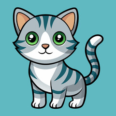cute vector cartoon cat