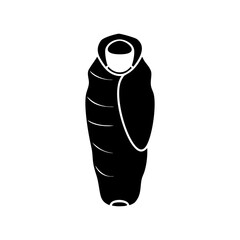 Icon of a zipped up camping sleeping bag for outdoor adventures