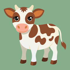 funny cow cartoon vector