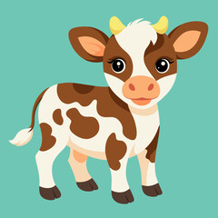 funny cow cartoon vector