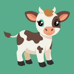 funny cow cartoon vector