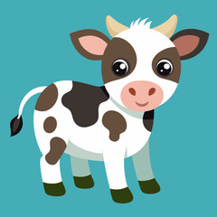 funny cow cartoon vector