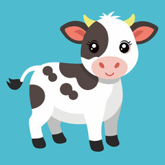 funny cow cartoon vector