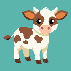 funny cow cartoon vector