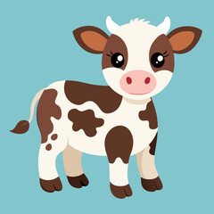 funny cow cartoon vector