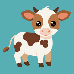 funny cow cartoon vector