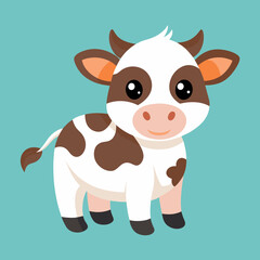 funny cow cartoon vector