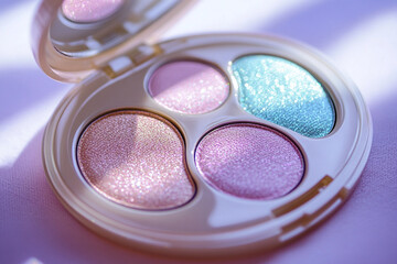 eye shadow on white background