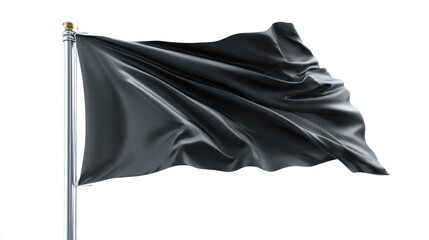 Dark flag billowing in the wind