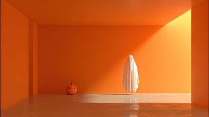 Halloween minimalist scene