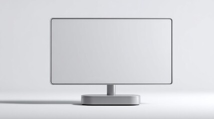 Modern, blank display on pedestal