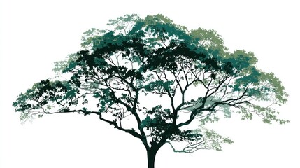 Lush, full, and vibrant tree illustration